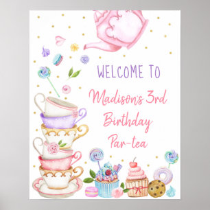 Poster Boas-vindas ao Dourado aniversário do Tea Party R