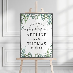 Poster Boas-vindas ao Elegante Eucalyptus Greenery