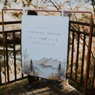 Poster Boas-vindas ao ensaio de Watercolor Mountain Janto