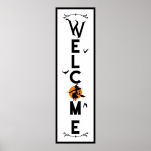 Poster Boas-vindas ao Halloween   Porta frontal longa e d