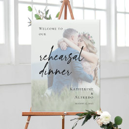 Poster Boas-vindas ao Janto de ensaio Elegante