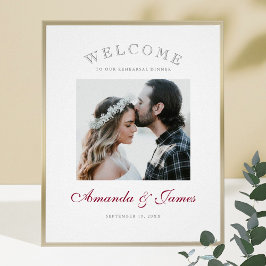 Poster Boas-vindas ao Janto Elegante de Casamento Fotográ