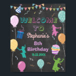 Poster Boas-vindas ao Jump Birthday Chalkboard Kid Trampo<br><div class="desc">Personalize este fantástico poster de boas-vindas do Jump Birthday Chalkboard Kid Trampoline Party com seus detalhes de forma fácil e rápida. Todos os textos são editáveis! Para personalização mais avançada deste design,  basta selecionar o botão 'Personalizar ele / Personalizar este modelo' acima! Itens correspondentes disponíveis na coleção!</div>