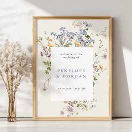 Poster Boas-vindas ao primavera Wildflower Meadow Garden