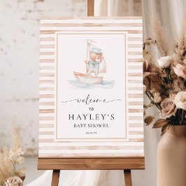 Poster Boas-vindas ao Sailor Bear Tan Stripe