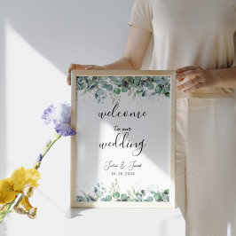 Poster Boas-vindas ao Simple Eucalyptus Greenery