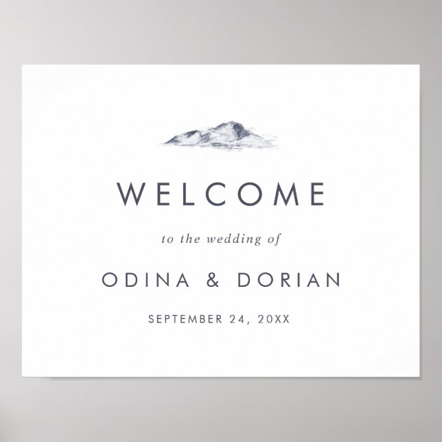 Poster Boas-vindas ao Simple Mountain Wedding (Frente)