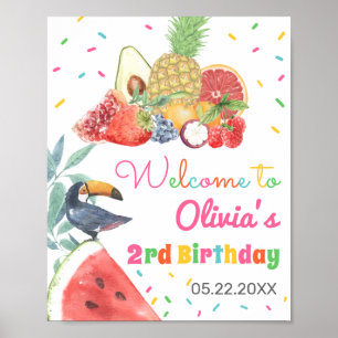 Poster Boas-vindas ao Twotti Fruitti Fruta Toucan