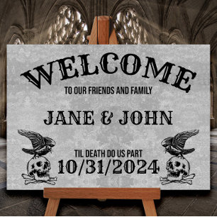 Poster Boas-vindas ao Vintage, Gothic ou Halloween