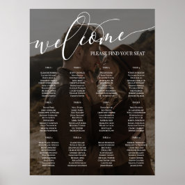 Poster Boas-vindas ao White Script Foto de Casamento 12 M