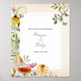Poster Boas-vindas ao Woodland Elegant Forest