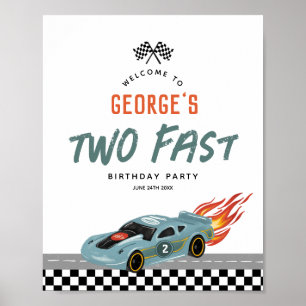 Poster Boas-vindas aos dois carros rápidos de segundo ani