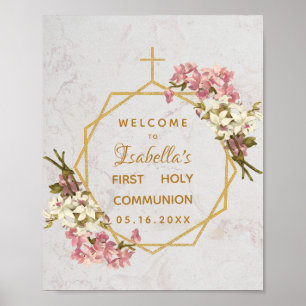 Poster Boas-vindas às Orquídeas Douradas da Primeira Co