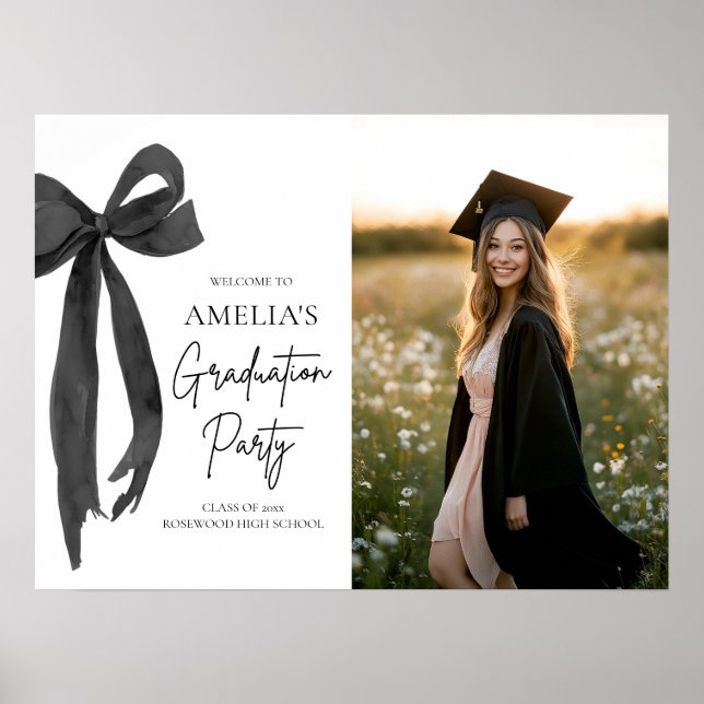 Poster Boas-vindas da Festa de Formatura Coquette com Laç (Frente)
