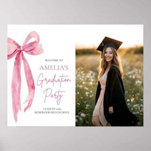 Poster Boas-vindas da Festa de Formatura Coquette com Laç (Frente)