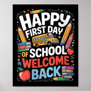 Poster Boas-vindas das Mulheres de Volta à Escola Feliz P