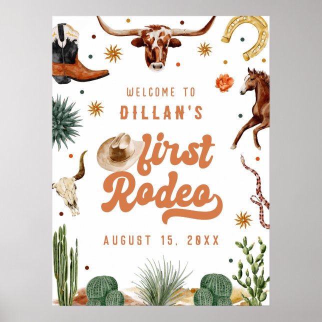 Poster Boas-vindas de Aniversário do Primeiro Rodeio de C (Frente)