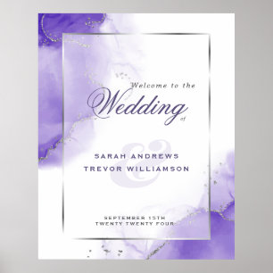 Poster Boas-vindas de Casamento Abstrato de Ámora