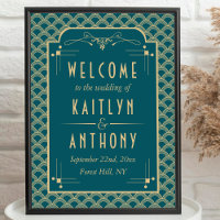 Boas-vindas de Casamento Vintage Art Déco Gatsby d
