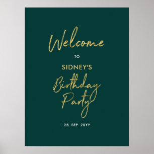 Poster Boas-vindas de festa de aniversário moderna em dou