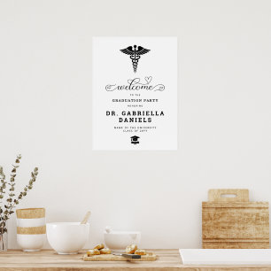Poster Boas-vindas de formatura de médico de escola de me