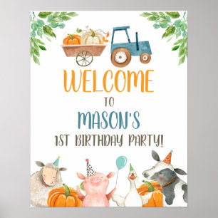 Poster Boas-vindas Festas de aniversário de animais