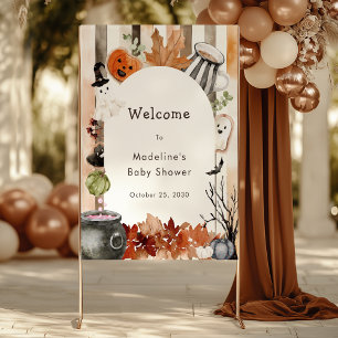 Poster Boas-vindas para Festa de Bebê Fantasma de Hallowe