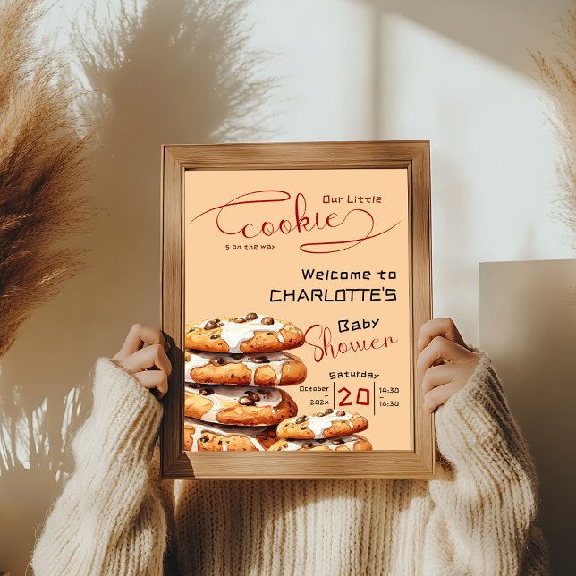 Poster Boas-vindas para o Chá de Bebê do Biscoitinho Fofo (Criador carregado)