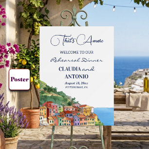 Poster Boas-vindas para o Jantar de Rehearsal da Riviera 