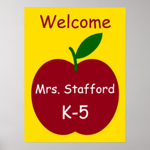 Poster Boas-vindas personalizadas da Apple do professor