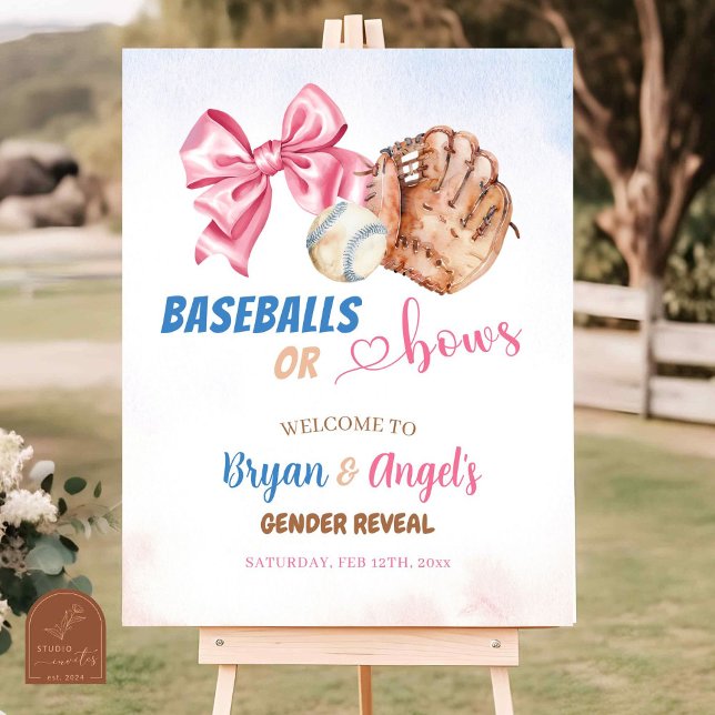 Poster Boas-vindas Revelação de Gênero Bolas de Beisebol  (Criador carregado)