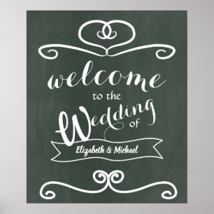 Poster Boas-vindas - Sinal de Casamento Vintage - Orçame