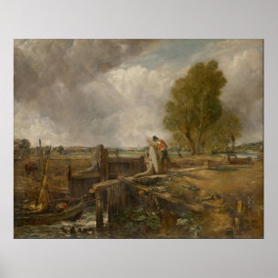 Poster Boat Passando um Bloqueio - Constable