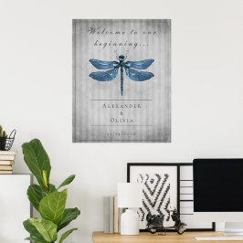 Poster Boate de Dragonfly Azul