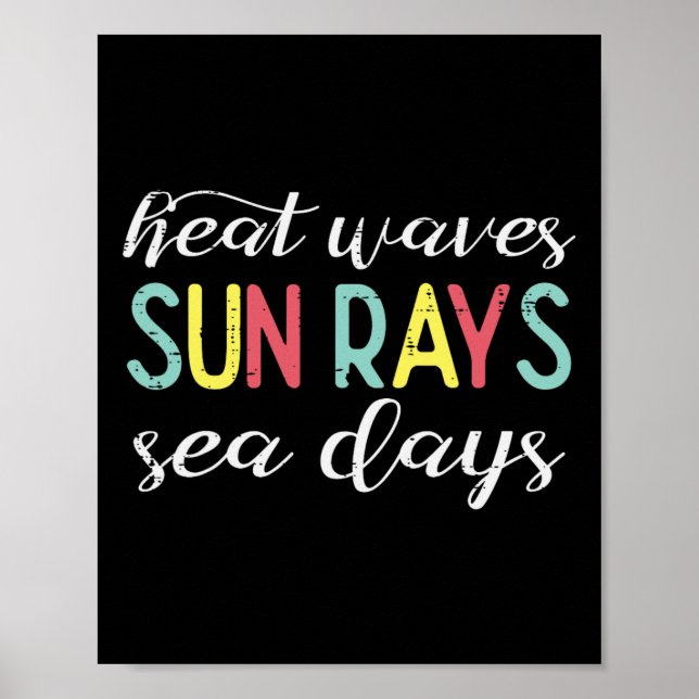 Poster Boating Heat Waves Sun Rays Sea Days Beach Women M (Frente)