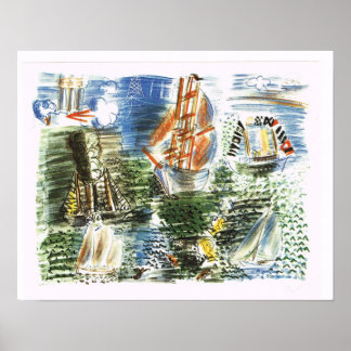Póster 'Boats' Raoul Dufy