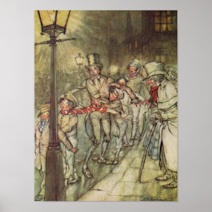 Póster Bob Cratchit foi abaixo de uma corrediça em