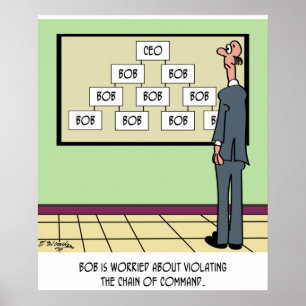 Poster Bob é o único no organograma