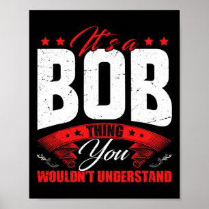 Poster Bob Nome Aniversário Personalizado Diversão Natal 
