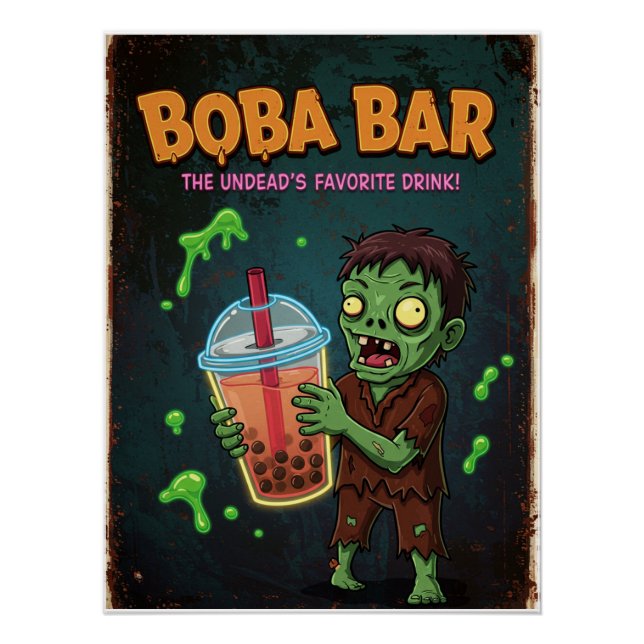 Póster Boba Bar – The Undead’s Favorite... Glossy Poster (Frente)