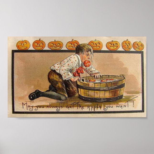 Poster Bobbing para maçãs (Frente)