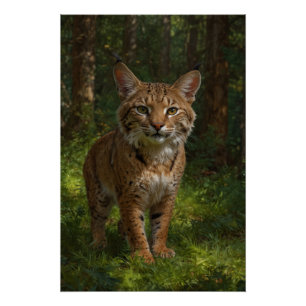 Póster Bobcat Youngster e Forest Trail