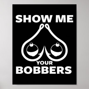 Poster Bobinas E Anzóis Engraçados De Pesca No Peito Most
