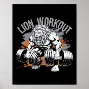 Poster BoBo de Malhação de Visto do Lion Lover Gym