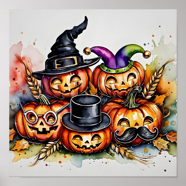 Poster Bobo Pumpkin Faces (Frente)