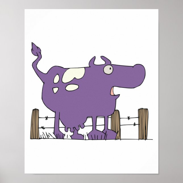 Póster Bobo Purple COw (Frente)