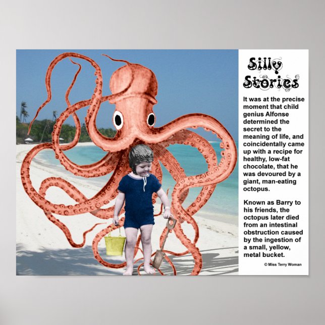Póster Bobos: Octopus comedor de homem (Frente)