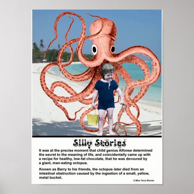 Póster Bobos: Octopus comedor de homem (Frente)