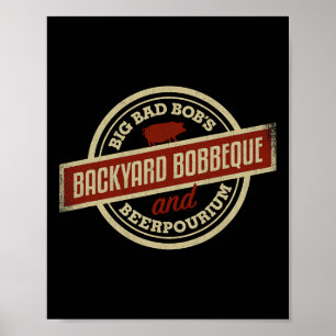 Poster Bobs Que Ignoram O Logotipo De Churrasco Do Quinta