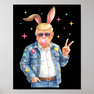 Poster Boca-páscoa soprando bolha soprando pula de paz Si